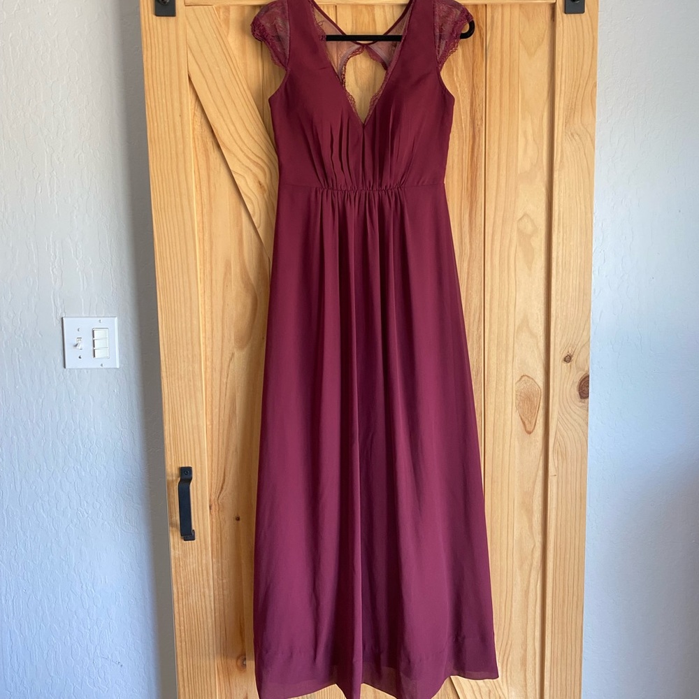 Maxi burgundy dress
